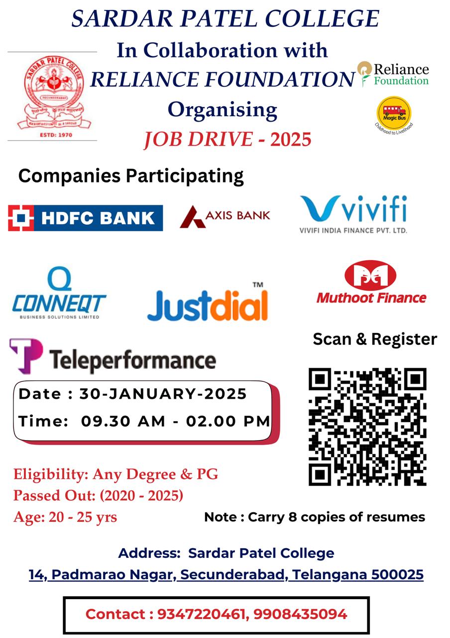 Job Drive January 2025 Placement Information